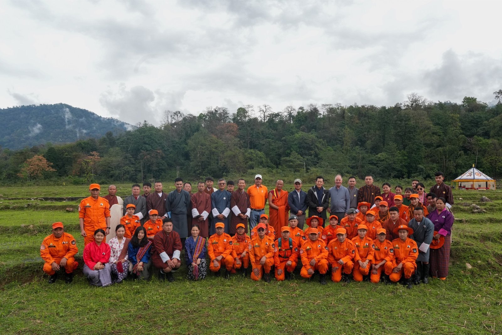 His Majesty The King visits the site designated for RBCC’s golf course at Barshong